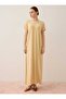 Viscose Fabric Short Sleeve Hijab Dress - Nude - - 3