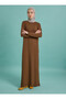 Viscose Fabric Hijab Dress - Bitter Brown - - 5