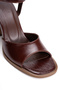 Women's Genuine Leather High Heel Sandals 6351 Brown Discount - 3