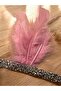 Gatsby Crown with Feather Details and Stone Design, Stone Crown, Party Crown - 3