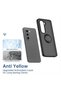 Infinix Hot 50 Compatible Case with Ring Stand Extra Shock Protection Hard Silicone Cover - Navy Blue - 3