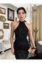 Sona Neck Tie Jacquard Tulle Dress - 3