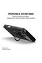 iPhone 17 Pro Max Compatible Case with Ring Stand Extra Protection Hard Silicone Cover - Black - 3
