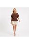 Women's Boat Neck Gipeli Bat Sleeve Viscose Trik Sweater 12466.Vrt - 2