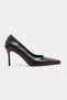 Zivy Brown Rustic Patterned Blunt Toe 7-8 cm Heel Length Heeled Women's Shoes - 5
