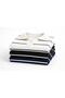 Women's Striped 3-Piece Polo Collar Knitwear T-Shirt - Short Sleeve Thin Knitted Blouse Set - 2