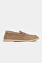 Bery Rome Beige Genuine Suede Flat Sole Women's Loafer - 5