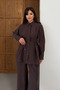 Oversize Shirt Collar Lace-Up Loose Cut Double Hijab Set 3195 – Special Series - 4