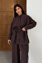 Oversize Shirt Collar Lace-Up Loose Cut Double Hijab Set 3195 – Special Series - 5