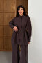 Oversize Shirt Collar Lace-Up Loose Cut Double Hijab Set 1207 – Form Series - 4