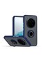 Honor Magic 7 Pro Compatible Case with Ring Stand Extra Shock Protection Hard Silicone Cover - Navy Blue