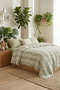 5 Layers Filled Muslin Double Bedspread 220X240 cm 100% Cotton Double-Sided Jacquard Patterned Coverlet - 3