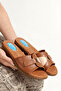Artı&Jel-5011 Orthopedic Gel Heel Spur&Bone Protrusion Functional Women's Crtlı Taba Slippers