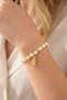 Pearl Bracelet for Women – Premium Elastic Stylish Bracelet with Gold Detail and Tassel End - 2