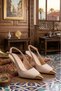 Women's Gold Toe Pad Detail Heeled Shoes - 4