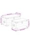 Storage Chest Set 2 Pieces Rough Mango Wood - 3