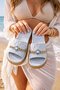 Nazar Chain Detail Platform Thick Sole Gold Chain Daily Women's Shoes Slipper - 3