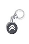 High Quality Black Citroen Logo Drop Printed Stylish Gift Car Keychain - 2