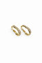 Jewelled Oval Hoop Earrings