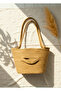 Helios Women's Hand and Shoulder Bag Durable Machine Washable Straw Modern Casual Beach Bag - 6