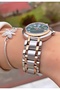 Brand Original - Rose Silver Color - 2 Year Warranty Women's Wristwatch - Bracelet Gift - 3