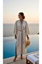 Ces Store Handmade Embroidered Linen Kaftan, 60% Linen 40% Cotton, Breathable Fabric - 5