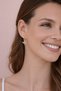 Mikail Angel Figured Hoop Earrings – Minimal Earrings with Turquoise Stones, Zircon Detail, Luck & Protection Symbol - 2