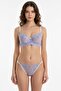 Women's Embroidered Transparent Tulle Underwire Lingerie Set - Floral Elegance Series - 3