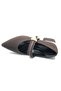 Feles blower detailed pointed toe heeled women's shoes brown - 5