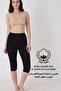 Women's Black 5-Piece Jacquard Below Knee Underwear Shorts Bermuda - 3