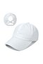 Horse Tail Hat for Women – Breathable Perforated Fabric, Adjustable Sports Hat, Summer White