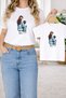 T-Shirt Mother and Son Combination Oversize – Mother & Child Twin Printed T-Shirt (Single Price)