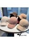 Plush Hat Women Men Unisex Winter Hat Cloud Embroidered Adjustable Beige Teddy Hat Bey - 6