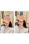 Plush Hat for Women – Pink Color with Stone Detail, Winter Hat, Adjustable Pink - 8