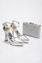 Women's Pointed Toe Platform Evening Dress Shoes and Bag Set