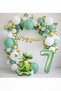 Dinosaur Themed Birthday Balloon Party Set Green Gold Balloon Set & Dino Balloon Set - 3