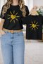 T-Shirt Mother Daughter Combination Oversize – Mother & Child Twin Printed T-Shirt (Single Price)