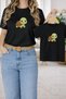 T-Shirt Mother Daughter Combination Oversize – Mother & Child Twin Printed T-Shirt (Single Price)