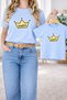 T-Shirt Mother Daughter Combination Oversize – Mother & Child Twin Printed T-Shirt (Single Price)