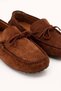 Men's Brown Suede Genuine Leather Lace-Up Driver Loafer Daily Casual Shoes - Glader - 3