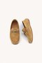 Men's Beige Suede Genuine Leather Metal Buckle Loafer Daily Casual Shoes - Despina - 4