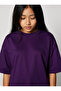 Girl's Oversize Basic T-Shirt 100% Cotton Daily Comfortable Fit T-Shirt - 2