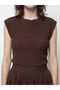 Original Oval Collar Ruffled Textured Blouse - 3