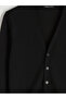 Black Standard Fit Men's Knit Cardigan - 2