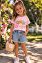Life Is Good Printed Unisex Kids' T-Shirt – Floral Pattern Casual T-Shirt