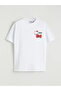White Crew Neck Hello Kitty Printed Girl's T-Shirt - 3