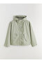Khaki Hooded Oversize Women's Raincoat