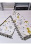 100% Cotton . Double-Layer Muslin Baby with Pompom on the Edge Patterned Si Blanket - 3