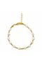 Pearl Detailed Steel Design Bracelet – Natural Pearl, Gold Color Steel, Handmade Stylish Women's Bracelet - 3