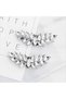 Silver Plated Luxury Crystal Stone Bridal and Evening Dress Shoe Buckle - Set of 2 Sparkling Shoe Clips - 4